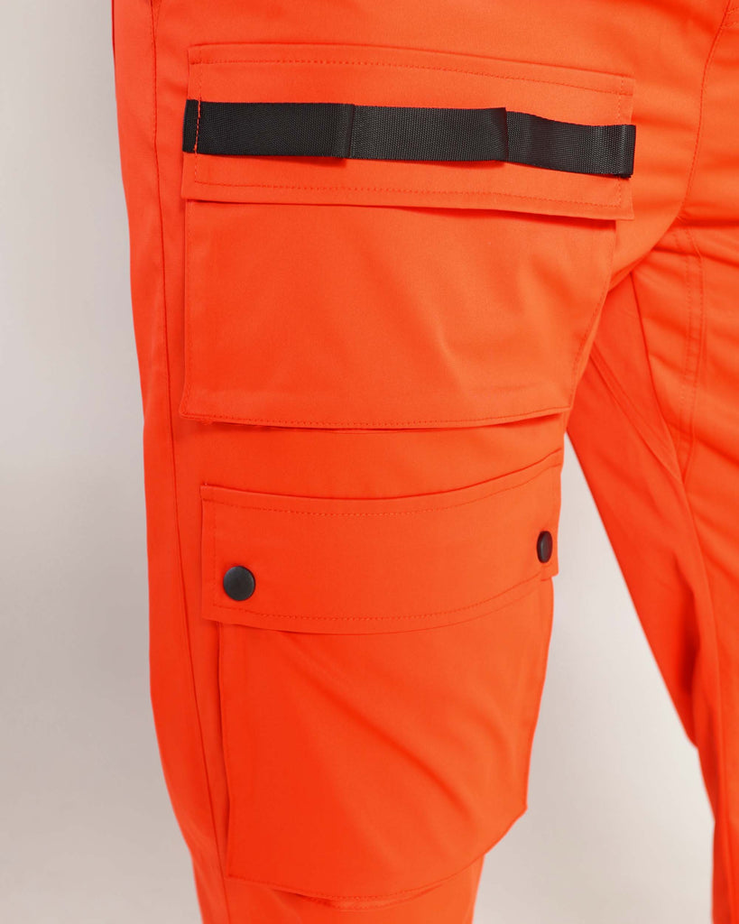 Mad Hustle Cargo Pants-Orange-Detail
