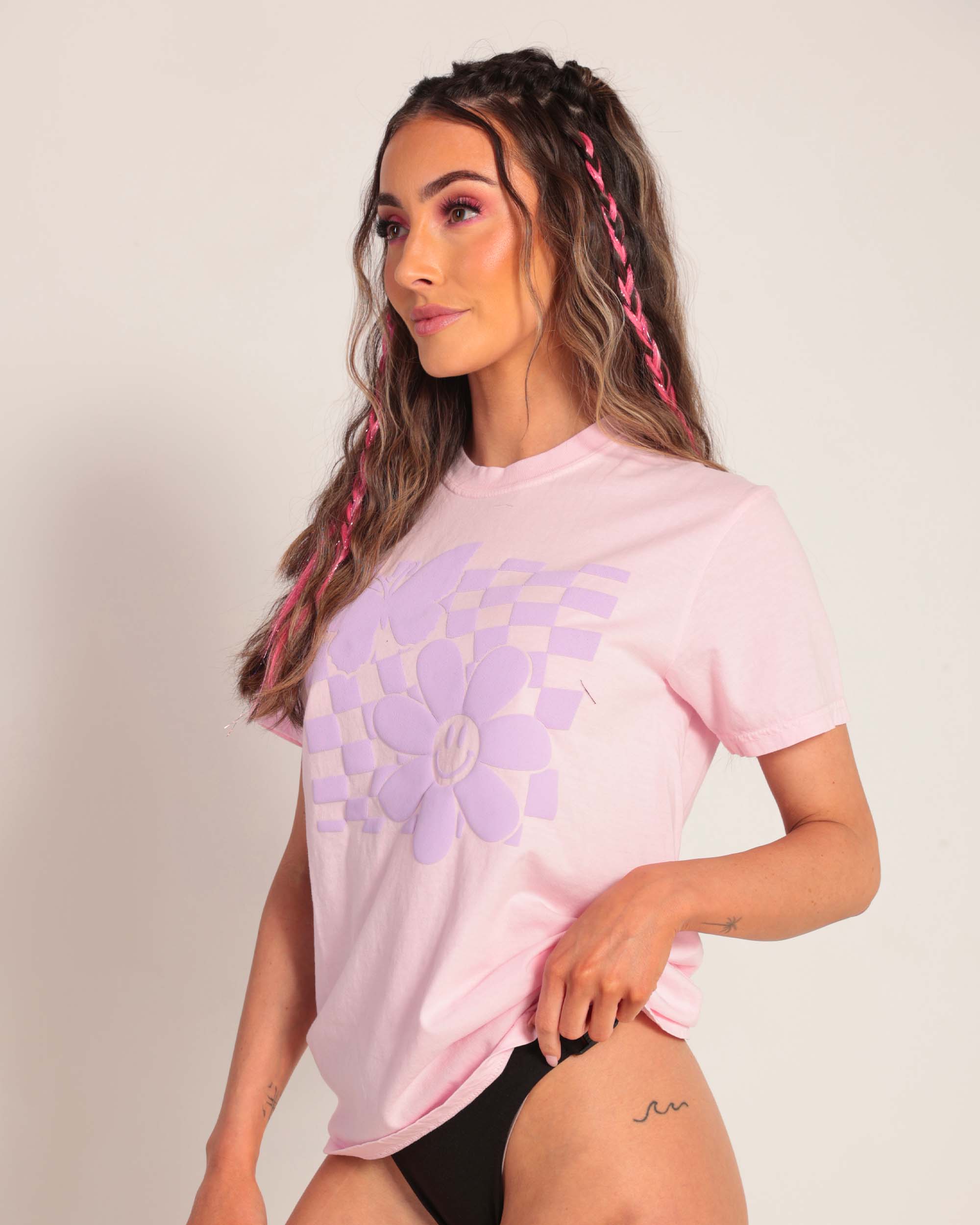 Meant to Fly Butterfly Shirt-Baby Pink-Side--Hannah---S