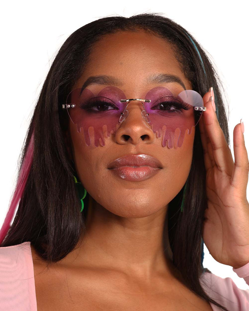 Melt My Heart Sunglasses-Purple-Front