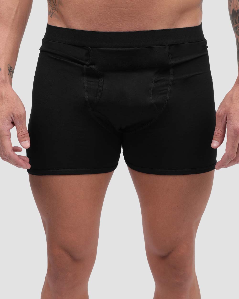 2 Packs Men's Boxer Briefs Secret Hidden Pocket, Travel Underwear with  Secret Front Stash Pocket Panties (Gray)