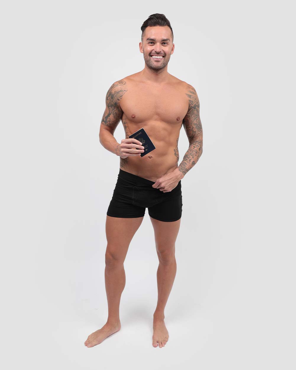  Pocket Underwear for Men with Secret Hidden Pocket, Travel  Stash Boxer Brief, Small Size 2 Packs (Black) : Clothing, Shoes & Jewelry