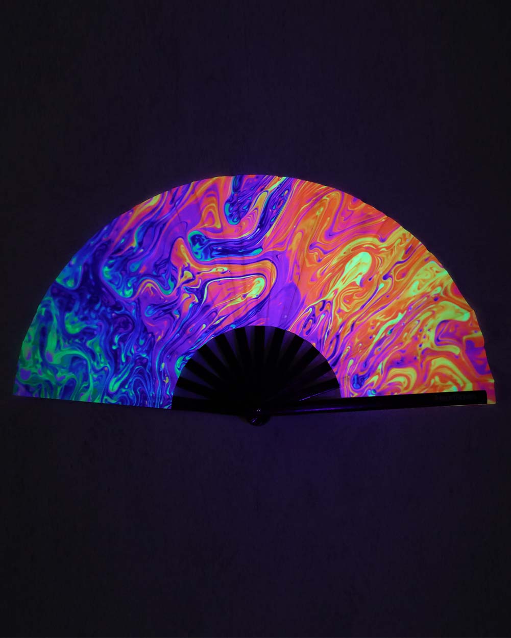 Mind Melter UV Reactive Rainbow Hand Fan-Rainbow-UV