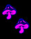 Pastease Neon Glitter Mushroom Pasties
