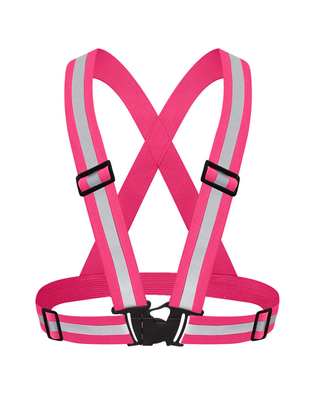 Neon Zone Pink Reflective Chest Harness-Neon Pink-Front