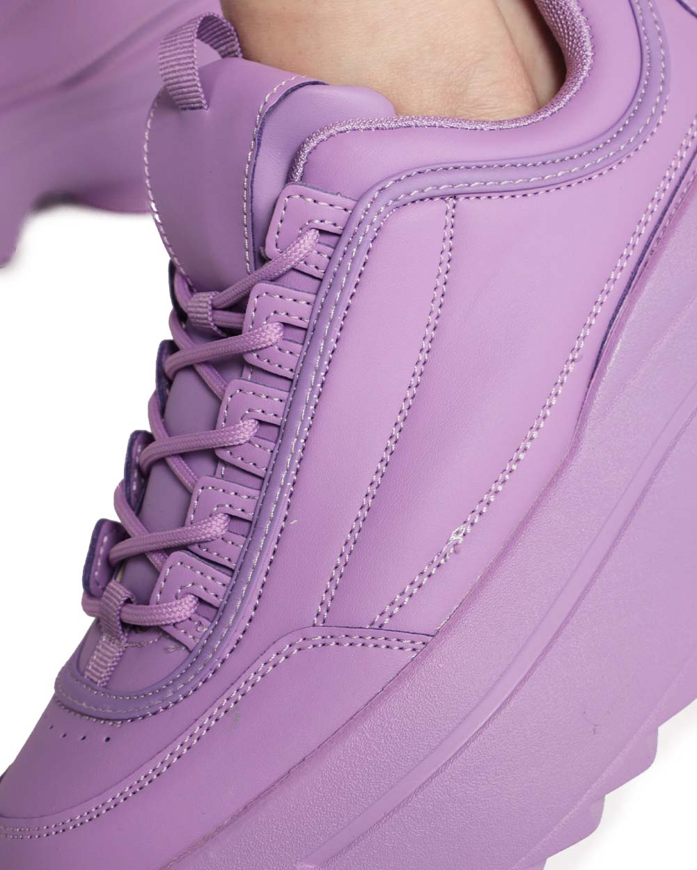 Neon Realness Platform Sneakers-Purple-Detail