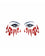 Neva Nude Bloody Awesome Glitter Tears Face Sticker