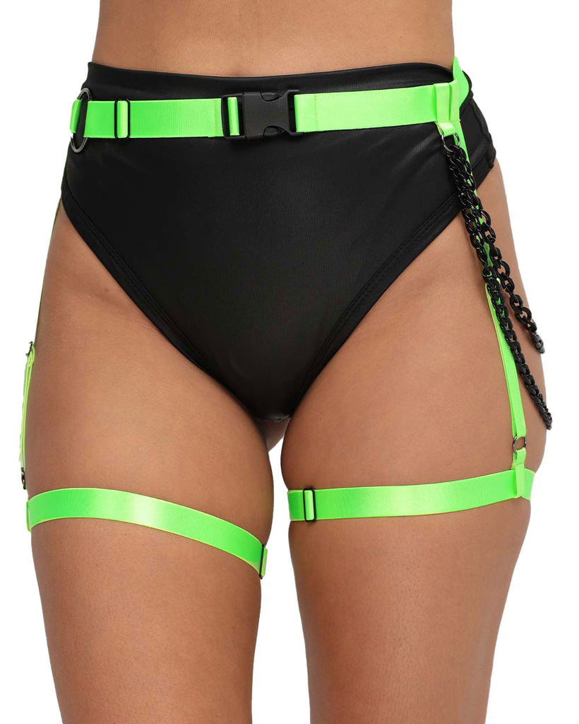 No Control Speed Clasp Harness Neon Green-Neon Green-Front