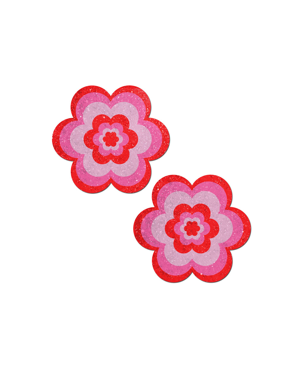Pastease Groovy Bloom Pasties-Pink/Red-Front