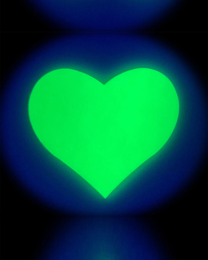 Pastease Love Glow-In-The-Dark Heart Pasties-Neon Green-Reflective