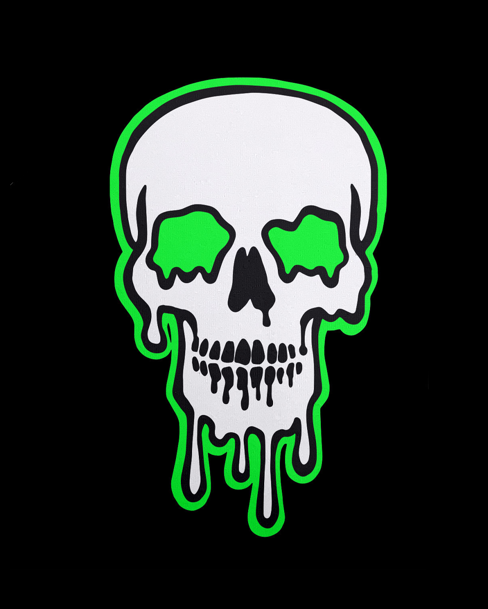 Pastease x iHR Bone to Be Wild Glow in the Dark Skull Pasties-Neon Green-Glow