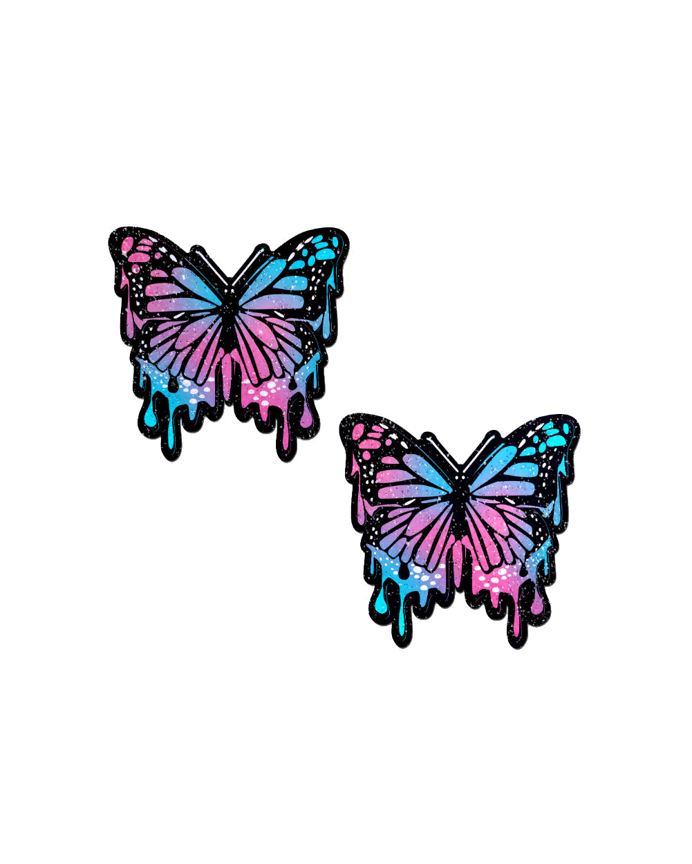 Pastease x iHR Melty Magic Butterfly Pasties-Black/Blue/Pink-Front
