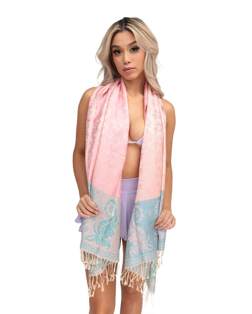 Baby Pink Pixie Dreams Pashmina-Baby Pink-Front