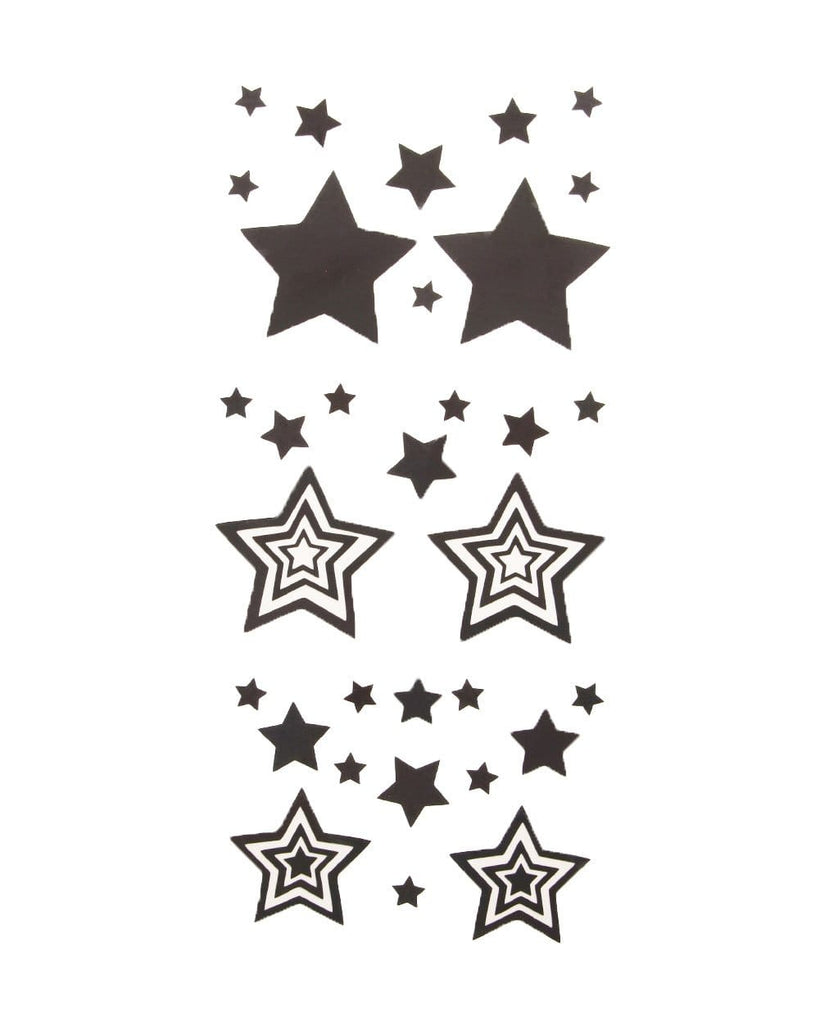 Rainbow Reflective Star Pasties and Body Sticker Set-Silver
