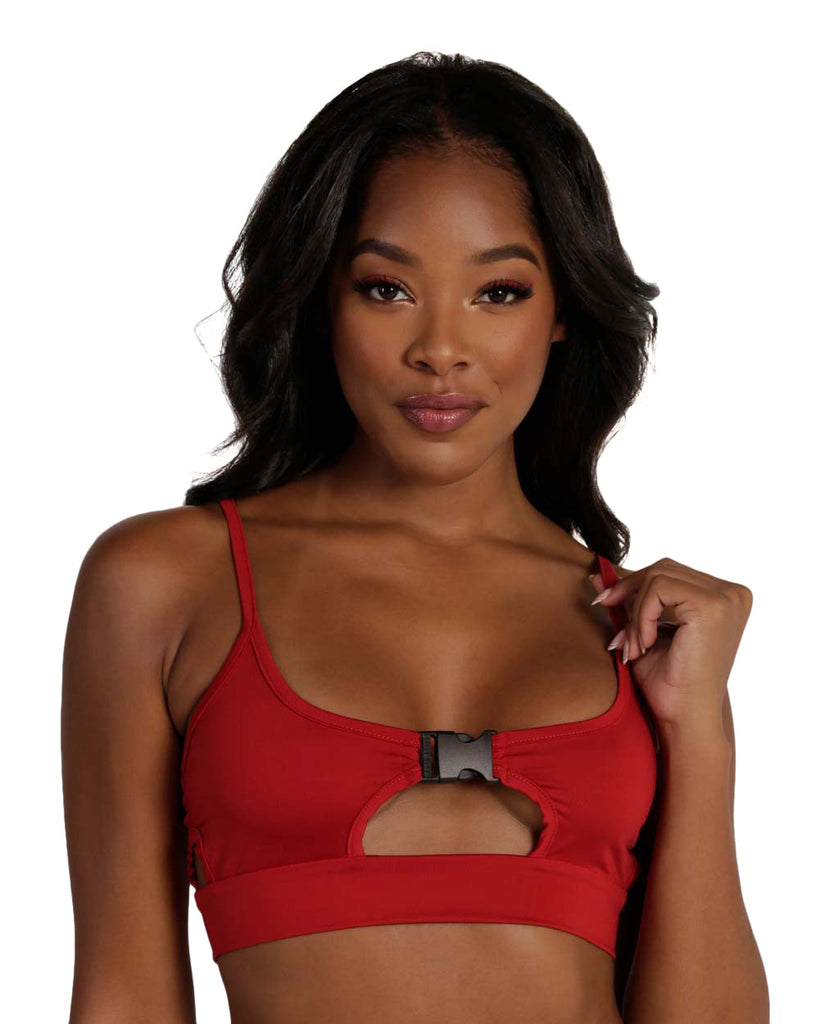 Red as a Cherry Cut Out Speed Clasp Top-Red-Front--Brandy---S