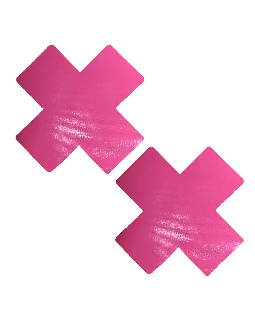 Neva Nude Neon Cross Pasties-Pink