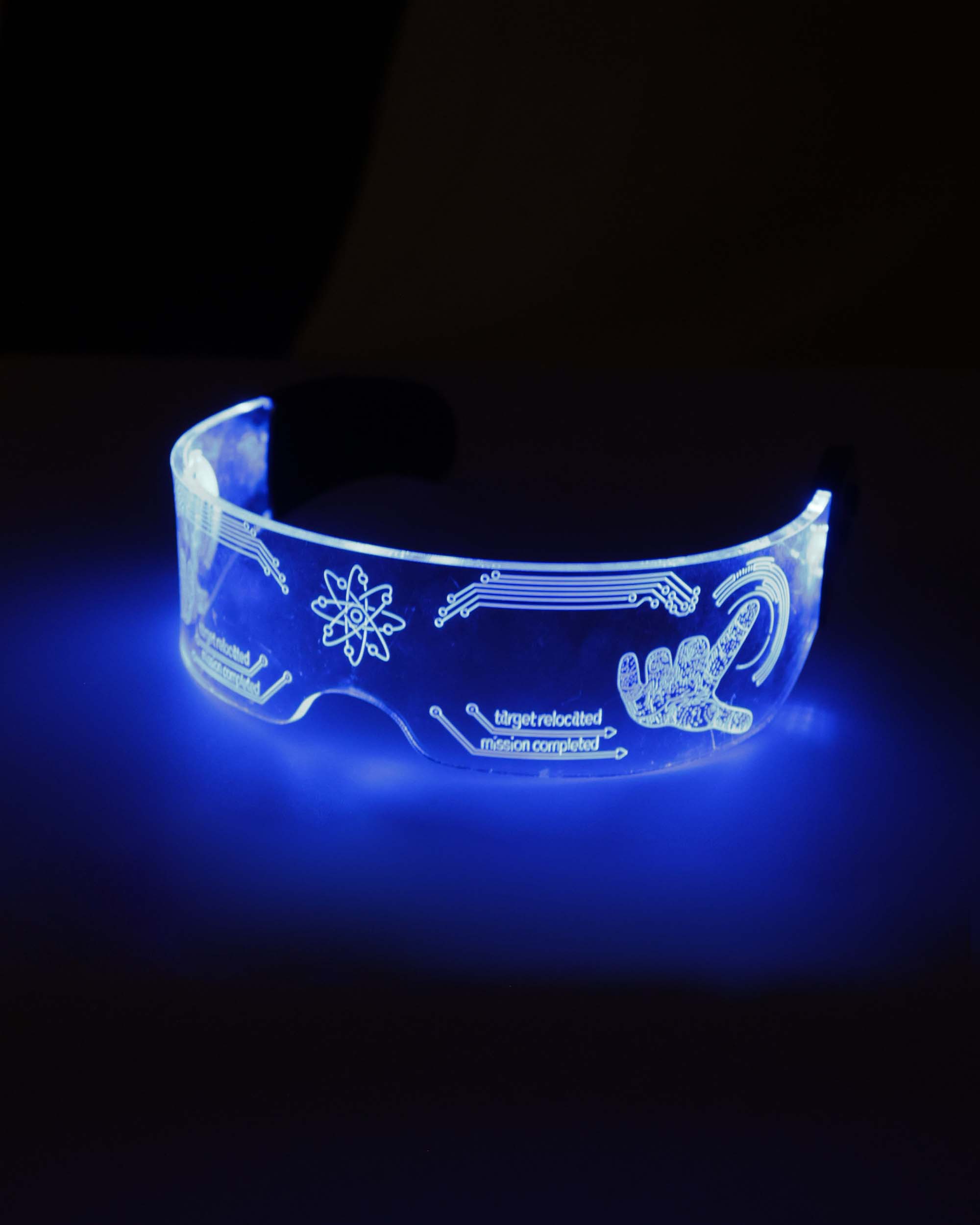 Special Agent LED Glasses-Clear-Mock