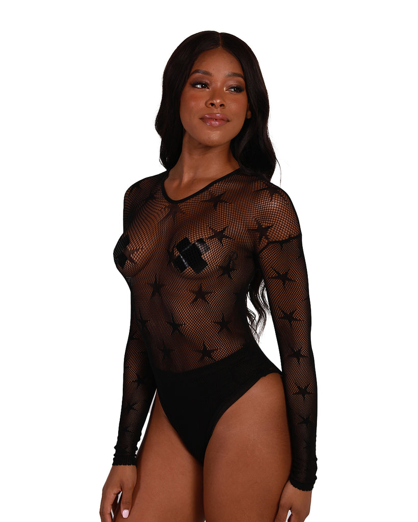 Surprise Me See-Through One Piece-Black-Side--Brandy---One Size