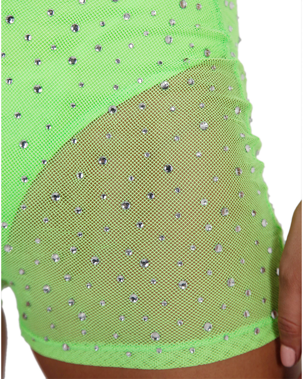Tempt Me Stud Two Piece Short Set-Neon Green-Detail