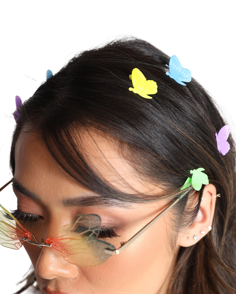 Winging It Butterfly Hair Clips-Assorted-Side