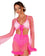 Glamour Girl Pearl Studded Marabou Skirt Set - Neon Pink