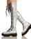 Demonia X iHR Thigh High Lace Up Boots