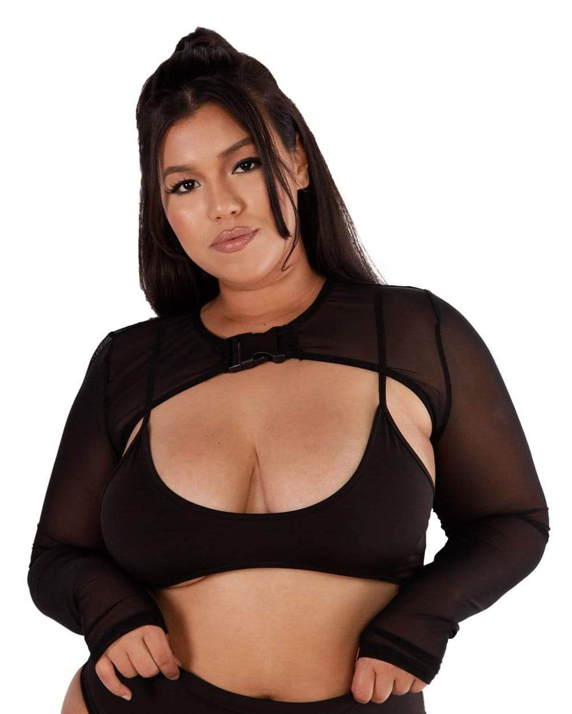 Girl Code Ultra Cropped Long Sleeve-Black-Curve1-Front--Silvia---1X