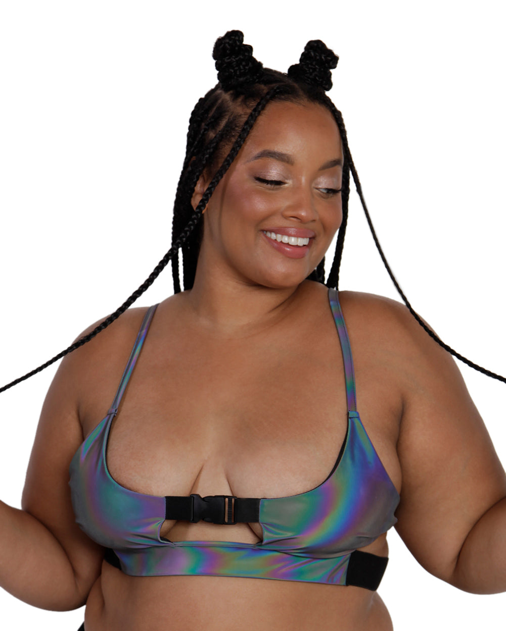 Won't Let U Out Underboob Clasp Top-Rainbow-Curve1-Front--Britney---1X