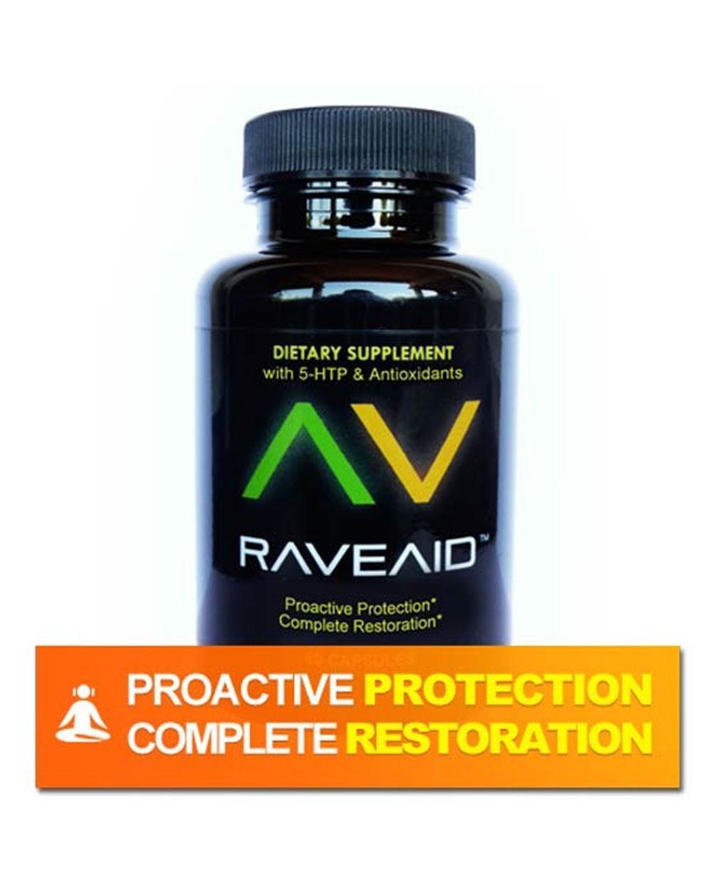 Rave Aid Serotonin Supplement-Black-Front