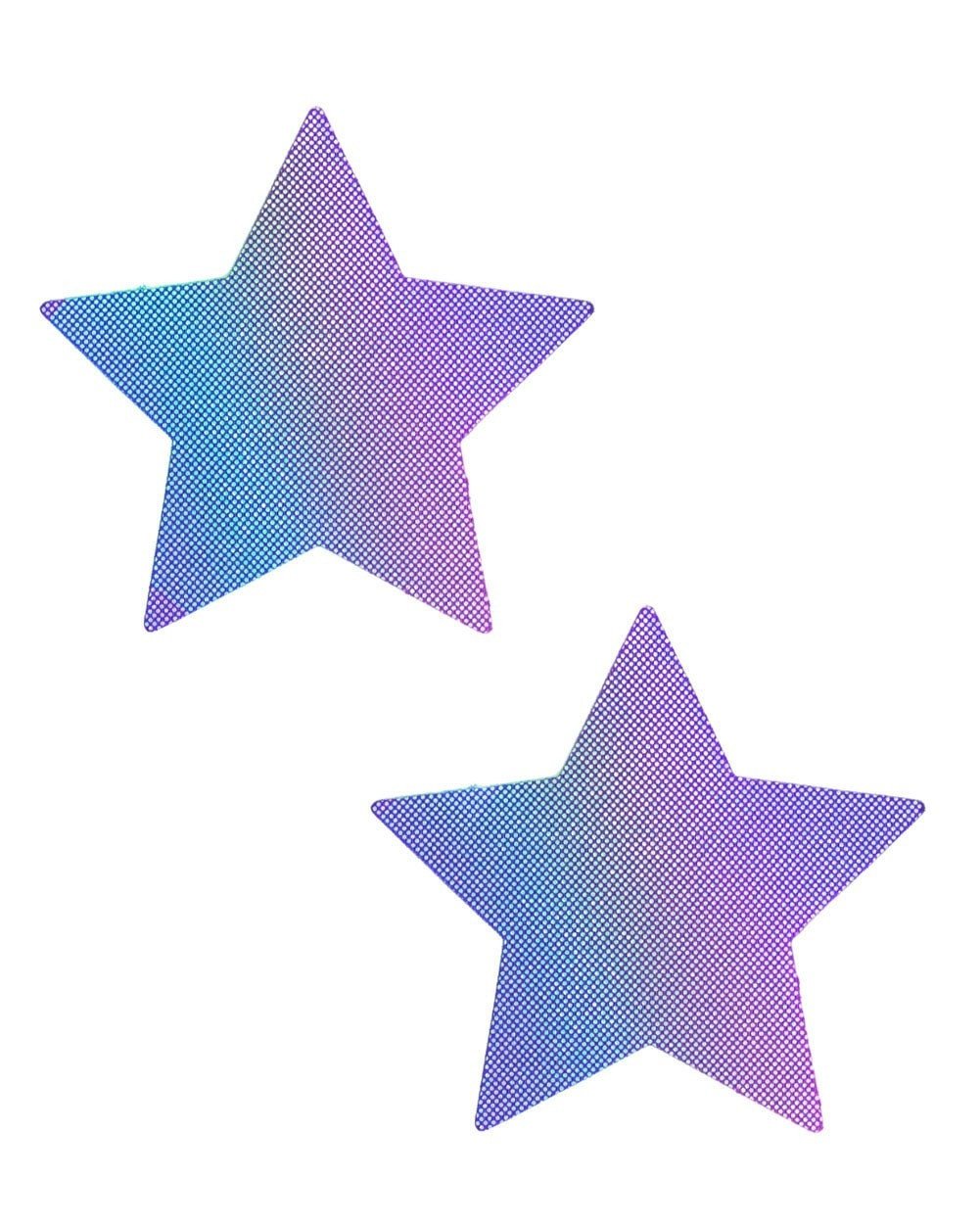 Neva Nude Lustful Lilac Hologram Star Pasties-Purple-Front